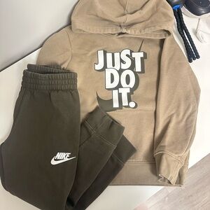 Nike Kids Tan and Olive Joggers